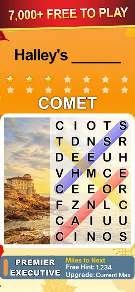 Word Search World Traveler (Ворд Срч Ворлд Трэвелер) МОД/Взлом [Много монет, Открытые уровни и Мега MOD] Screenshot 1