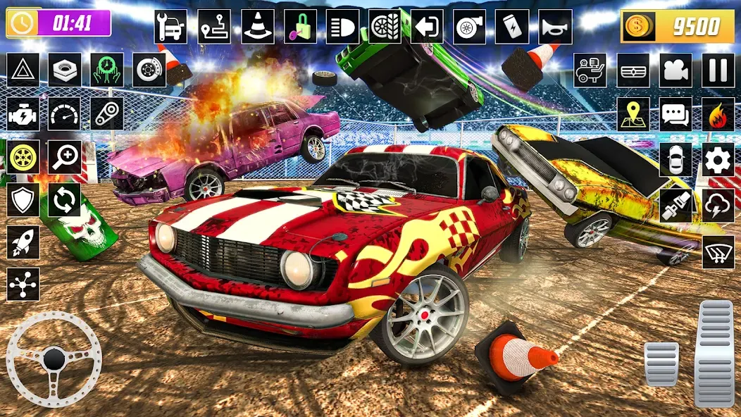 X Demolition Derby : Car Games МОД/Взлом [Бесконечные деньги, Монеты и Мега MOD] Screenshot 1