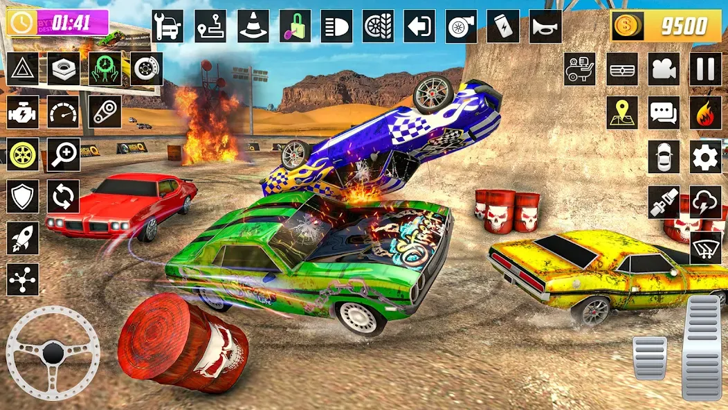 X Demolition Derby : Car Games МОД/Взлом [Бесконечные деньги, Монеты и Мега MOD] Screenshot 2