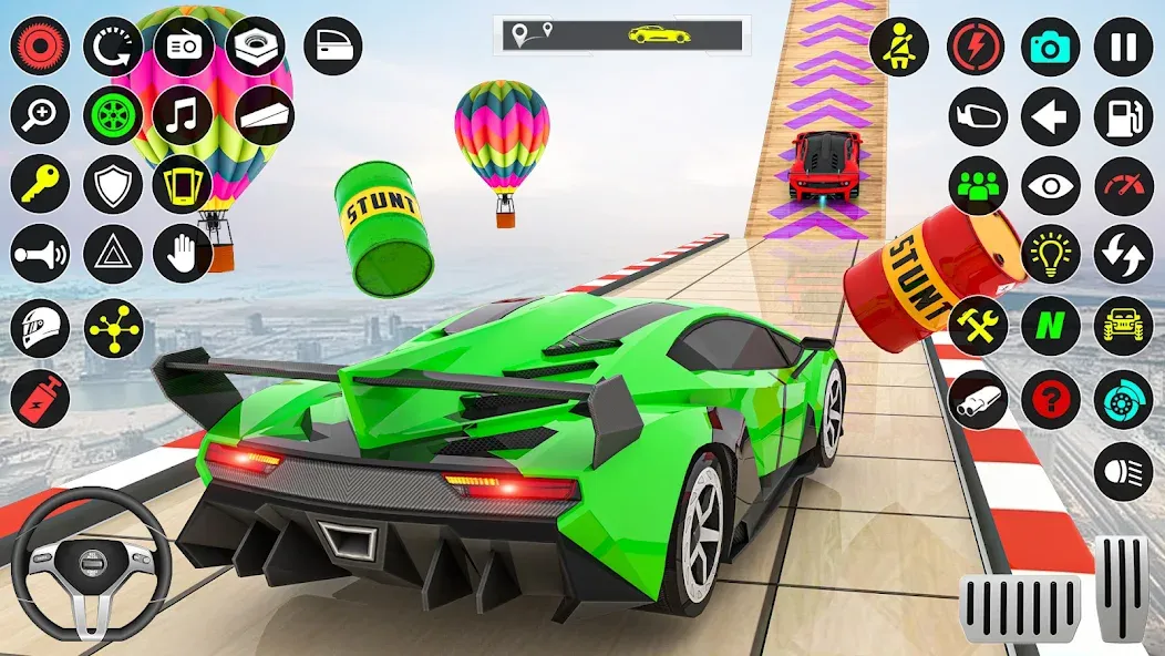 GT Car Stunt Race: Mega Ramps (Джи Ти Кар Стант Рейс) МОД/Взлом [Много монет, Открытые уровни и Мега MOD] Screenshot 1