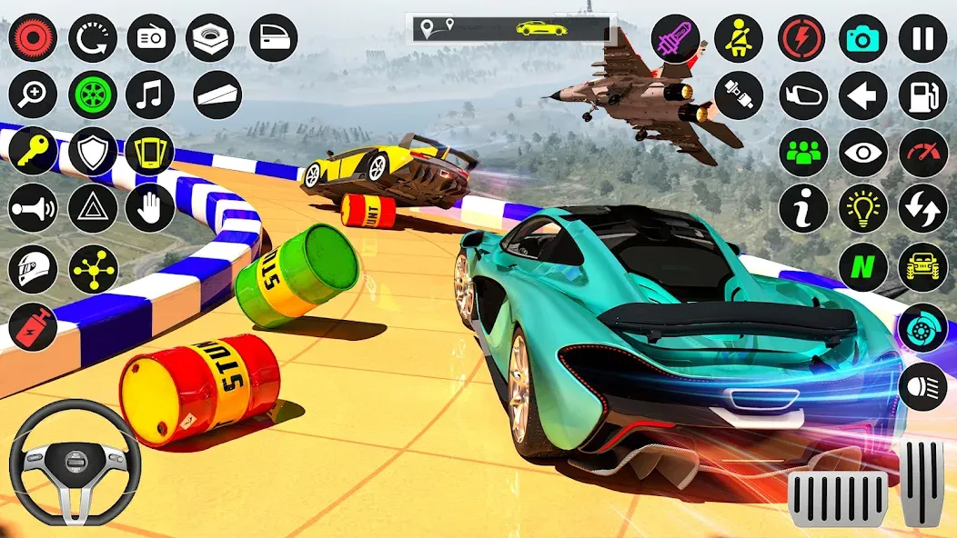 GT Car Stunt Race: Mega Ramps (Джи Ти Кар Стант Рейс) МОД/Взлом [Много монет, Открытые уровни и Мега MOD] Screenshot 2