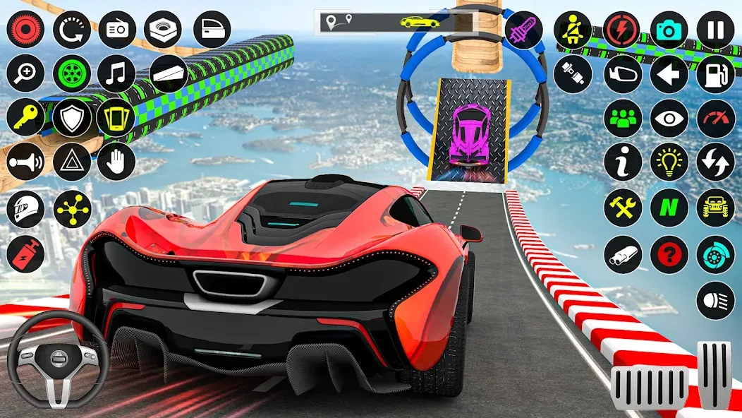 GT Car Stunt Race: Mega Ramps (Джи Ти Кар Стант Рейс) МОД/Взлом [Много монет, Открытые уровни и Мега MOD] Screenshot 4