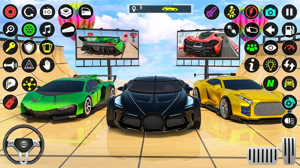 GT Car Stunt Race: Mega Ramps (Джи Ти Кар Стант Рейс) МОД/Взлом [Много монет, Открытые уровни и Мега MOD] Screenshot 5