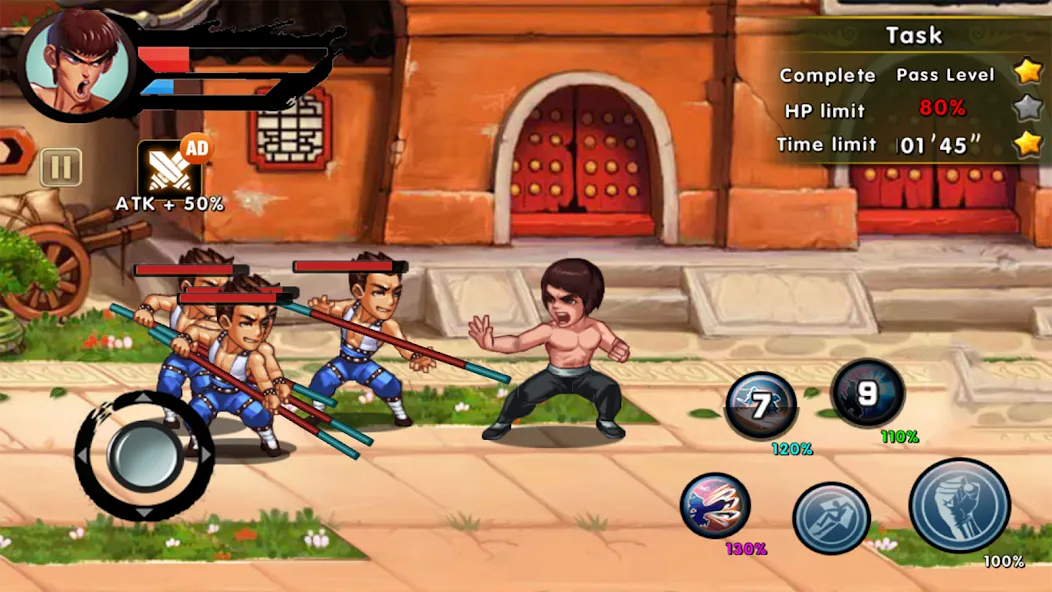 Kung Fu Attack: Final Fight (Кунгфу Атака) МОД/Взлом [Бесконечные деньги, Монеты и Мега MOD] Screenshot 2