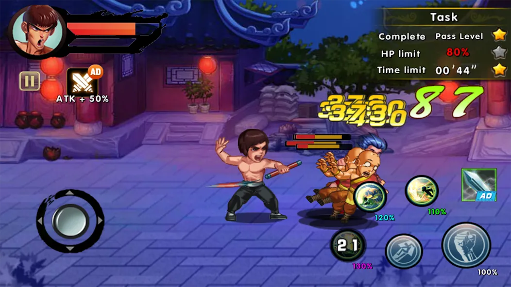 Kung Fu Attack: Final Fight (Кунгфу Атака) МОД/Взлом [Бесконечные деньги, Монеты и Мега MOD] Screenshot 3