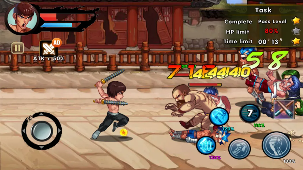 Kung Fu Attack: Final Fight (Кунгфу Атака) МОД/Взлом [Бесконечные деньги, Монеты и Мега MOD] Screenshot 4