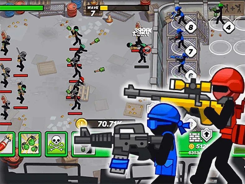 Stickman Defenders: Stick War МОД/Взлом [Бесконечные деньги, Монеты и Мега MOD] Screenshot 1