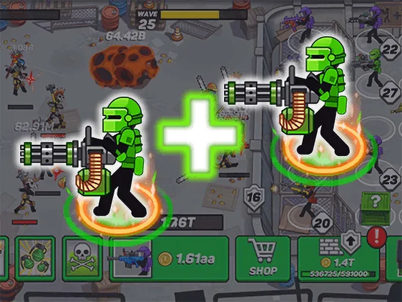 Stickman Defenders: Stick War МОД/Взлом [Бесконечные деньги, Монеты и Мега MOD] Screenshot 2