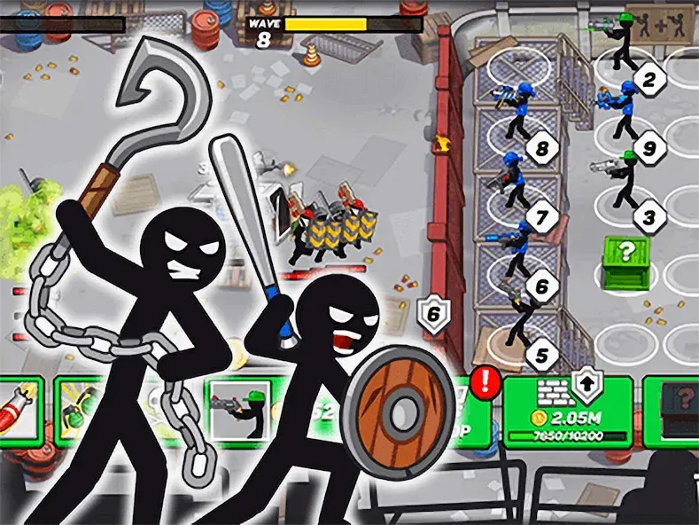 Stickman Defenders: Stick War МОД/Взлом [Бесконечные деньги, Монеты и Мега MOD] Screenshot 3