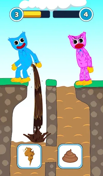 Hugy's Funny Animated Story МОД/Взлом [Деньги, Монеты и Меню MOD] Screenshot 2