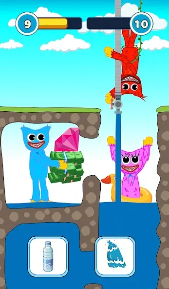 Hugy's Funny Animated Story МОД/Взлом [Деньги, Монеты и Меню MOD] Screenshot 5