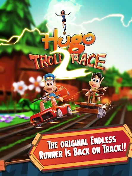 Hugo Troll Race 2: Rail Rush (Хуго Тролл Гонка 2) МОД/Взлом [Много монет, Открытые уровни и Мега MOD] Screenshot 5