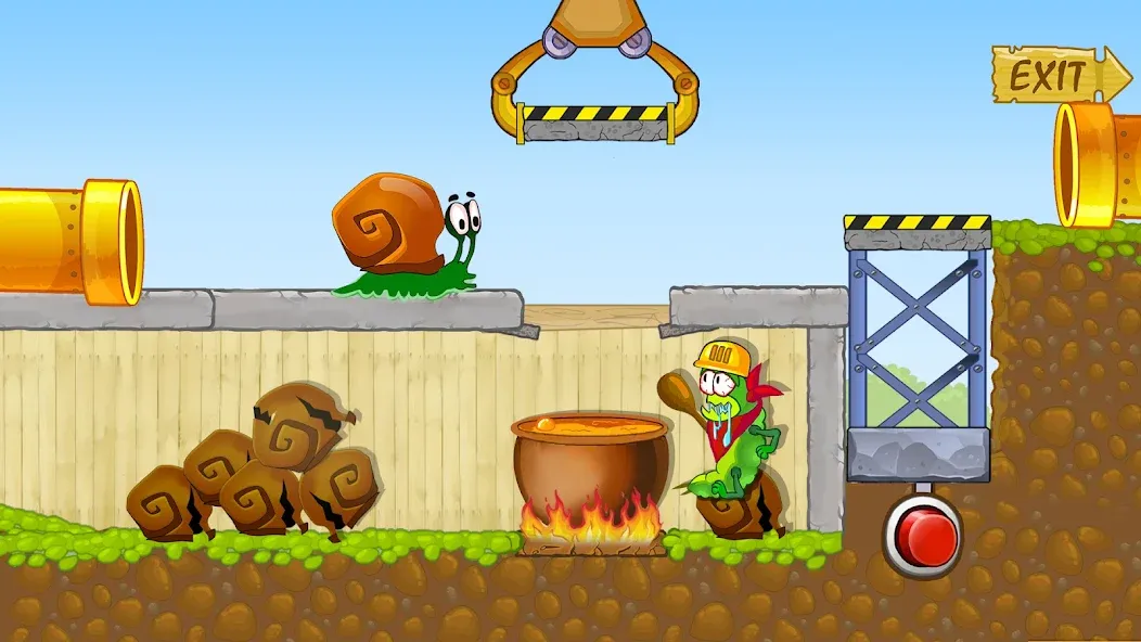 Snail Bob 1: Adventure Puzzle МОД/Взлом [Меню, Бесконечные монеты и Открытые уровни] Screenshot 1