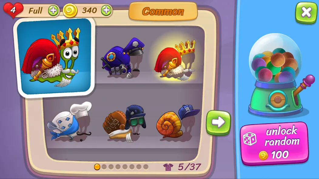Snail Bob 3 МОД/Взлом [Деньги, Монеты и Меню MOD] Screenshot 3