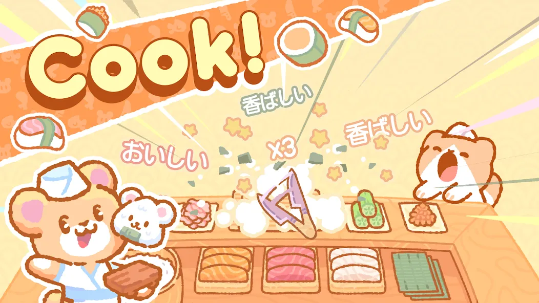 Kuma Sushi Bar МОД/Взлом [Бесконечные деньги, Монеты и Мега MOD] Screenshot 2