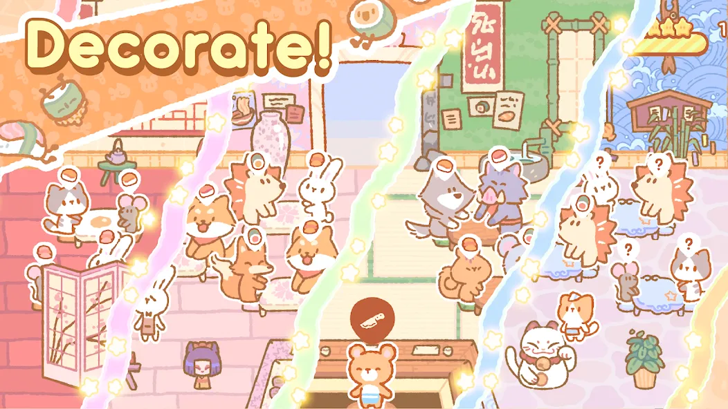 Kuma Sushi Bar МОД/Взлом [Бесконечные деньги, Монеты и Мега MOD] Screenshot 3