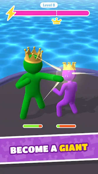 Giant Rush! - Fighting Games МОД/Взлом [Все открыто, Дополнительные деньги и Меню MOD] Screenshot 3