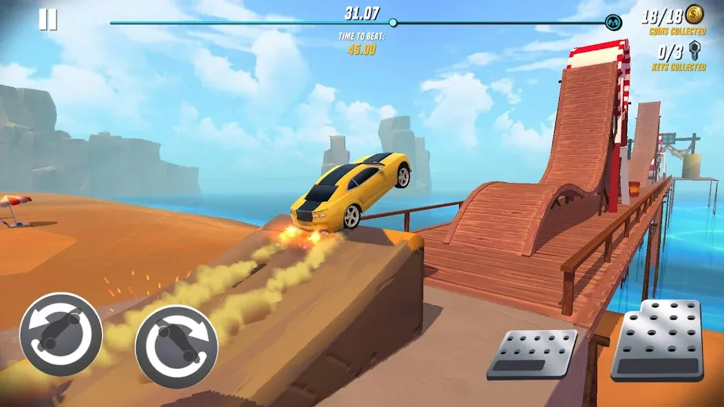 Stunt Car Extreme (Стант Кар Экстрим) МОД/Взлом [Бесконечные деньги, Монеты и Мега MOD] Screenshot 1
