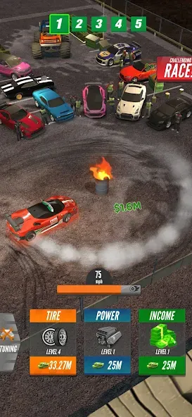 Drift 2 Drag (Дрифт 2 Дрэг) МОД/Взлом [Меню, Бесконечные монеты и Открытые уровни] Screenshot 2
