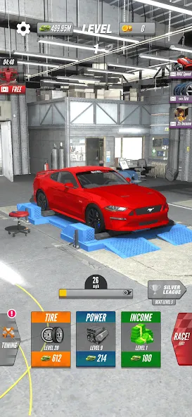 Dyno 2 Race - Car Tuning (Дино 2 Гонка) МОД/Взлом [Бесконечные деньги, Монеты и Мега MOD] Screenshot 4