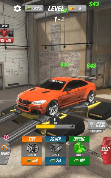 Dyno 2 Race - Car Tuning (Дино 2 Гонка) МОД/Взлом [Бесконечные деньги, Монеты и Мега MOD] Screenshot 5
