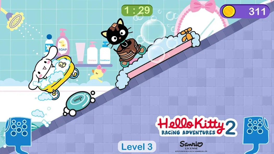 Hello Kitty games - car game МОД/Взлом [Деньги, Монеты и Меню MOD] Screenshot 3