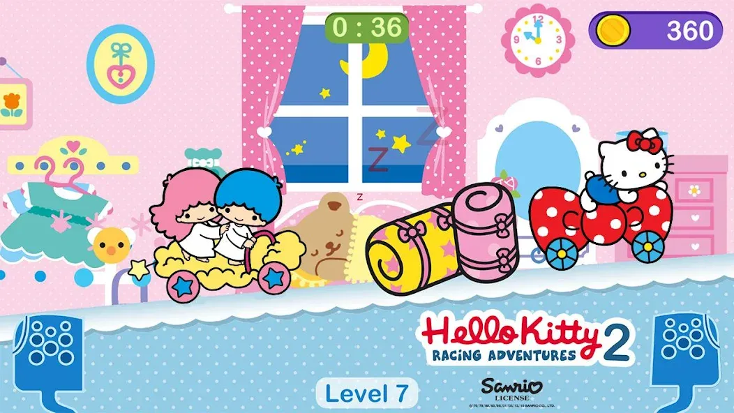Hello Kitty games - car game МОД/Взлом [Деньги, Монеты и Меню MOD] Screenshot 4