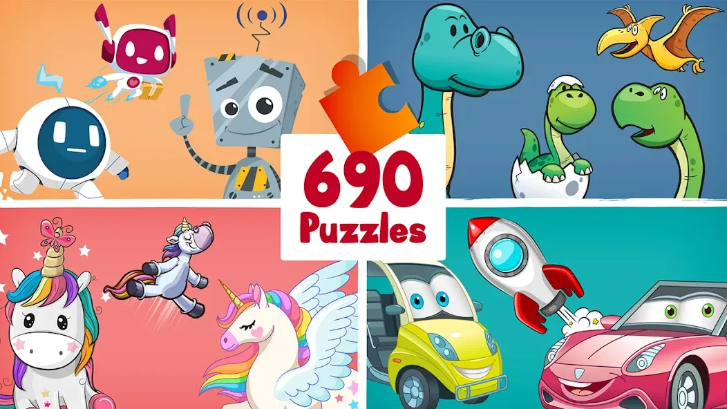 690 Puzzles for preschool kids МОД/Взлом [Деньги, Монеты и Меню MOD] Screenshot 1