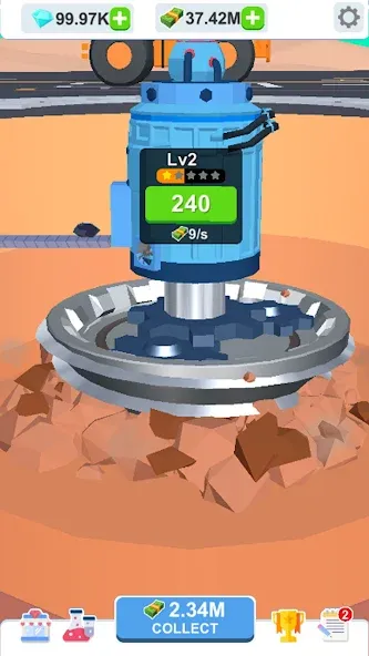 Idle Dig Factory МОД/Взлом [Бесконечные деньги, Монеты и Мега MOD] Screenshot 1