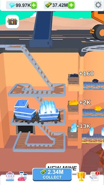 Idle Dig Factory МОД/Взлом [Бесконечные деньги, Монеты и Мега MOD] Screenshot 3