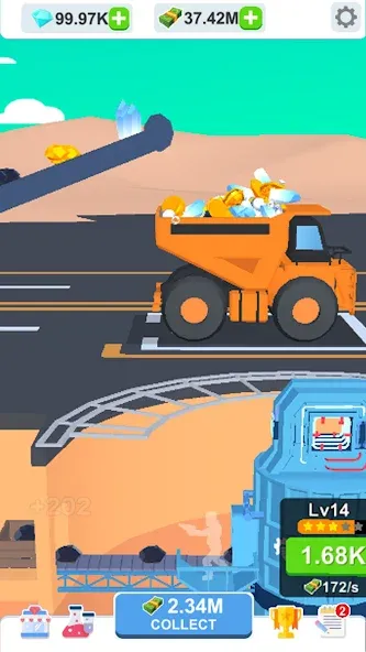 Idle Dig Factory МОД/Взлом [Бесконечные деньги, Монеты и Мега MOD] Screenshot 4