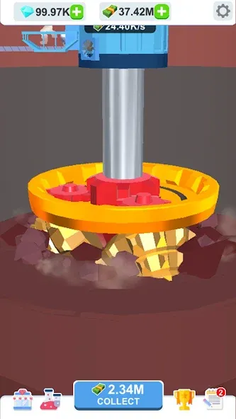 Idle Dig Factory МОД/Взлом [Бесконечные деньги, Монеты и Мега MOD] Screenshot 5