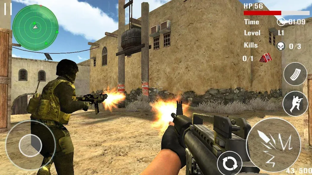 Gun Strike Shoot 3D МОД/Взлом [Деньги, Монеты и Меню MOD] Screenshot 1