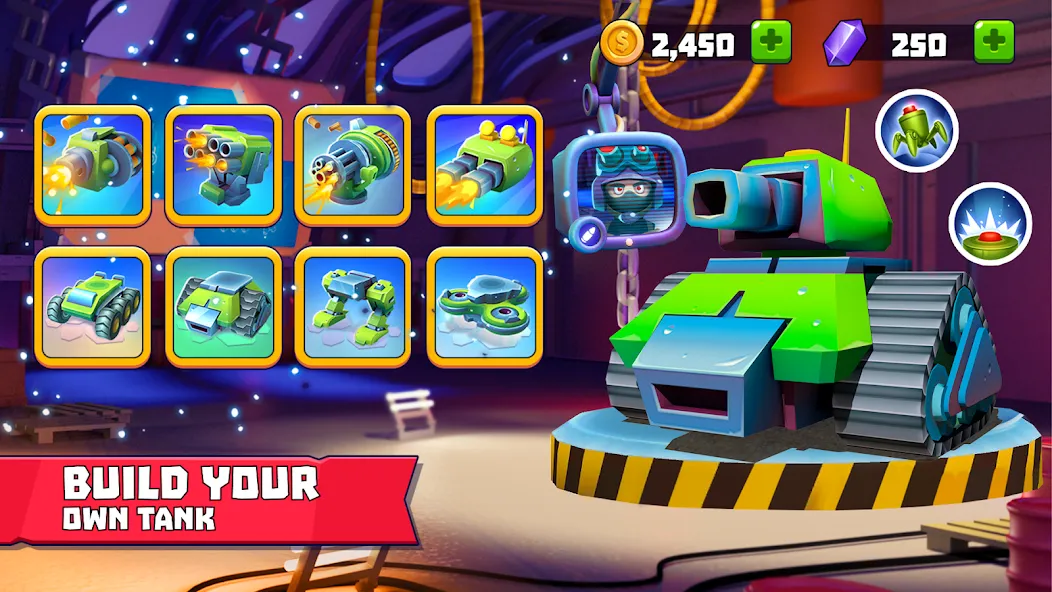 Tanks a Lot - 3v3 Battle Arena МОД/Взлом [Много денег, Монет и Все открыто] Screenshot 2