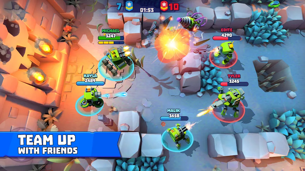 Tanks a Lot - 3v3 Battle Arena МОД/Взлом [Много денег, Монет и Все открыто] Screenshot 3