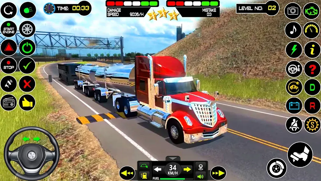 US Truck Driving Cargo Game 3D (Американский грузовик водителя) МОД/Взлом [Деньги, Монеты и Меню MOD] Screenshot 3