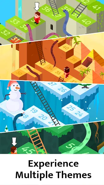 Snakes and Ladders Board Games МОД/Взлом [Меню, Бесконечные монеты и Открытые уровни] Screenshot 2