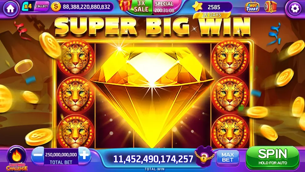 Lava Slots - Casino Games (Лава Слотс) МОД/Взлом [Все открыто, Дополнительные деньги и Меню MOD] Screenshot 2