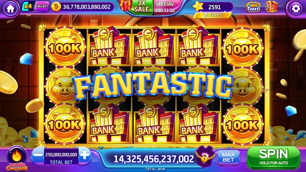 Lava Slots - Casino Games (Лава Слотс) МОД/Взлом [Все открыто, Дополнительные деньги и Меню MOD] Screenshot 3