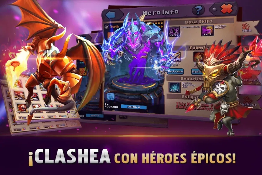 Clash of Lords 2: Español (Клэш оф Лордс 2) МОД/Взлом [Меню, Бесконечные монеты и Открытые уровни] Screenshot 2