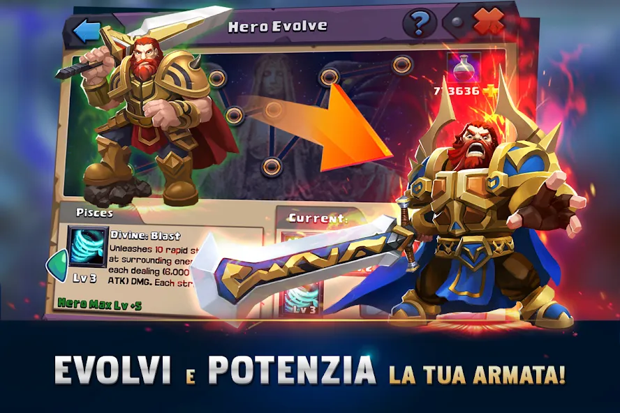 Clash of Lords 2: Italiano (Клэш оф Лордс 2) МОД/Взлом [Деньги, Монеты и Меню MOD] Screenshot 3