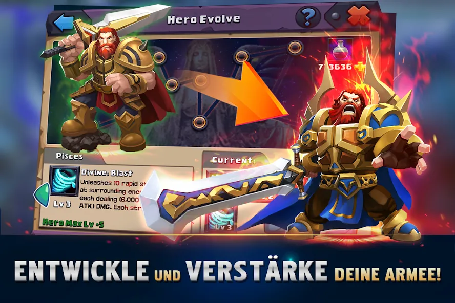 Clash of Lords 2: Ehrenkampf (Клаш оф Лордс 2) МОД/Взлом [Меню, Бесконечные монеты и Открытые уровни] Screenshot 1