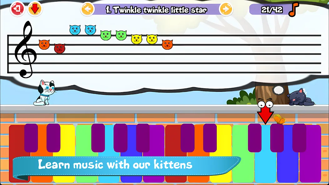 Cat Piano Meow - Sounds & Game МОД/Взлом [Деньги, Монеты и Меню MOD] Screenshot 1
