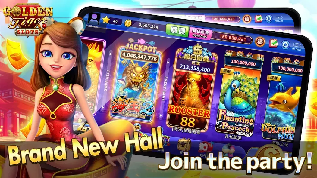 Diamond Slot - Slot Game (Голден Тигер Слотс) МОД/Взлом [Много монет, Открытые уровни и Мега MOD] Screenshot 2