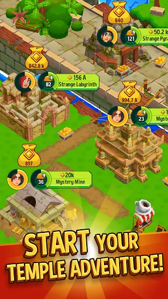 Temple Run: Idle Explorers (Темпл Ран) МОД/Взлом [Все открыто, Дополнительные деньги и Меню MOD] Screenshot 1
