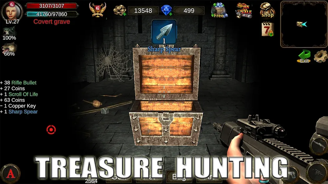 Dungeon Shooter : Dark Temple (Данжен Шутер) МОД/Взлом [Много денег, Монет и Все открыто] Screenshot 4