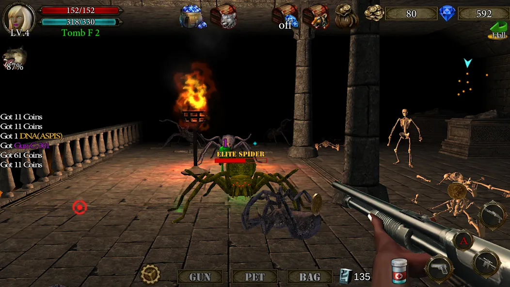Dungeon Shooter : Dark Temple (Данжен Шутер) МОД/Взлом [Много денег, Монет и Все открыто] Screenshot 5