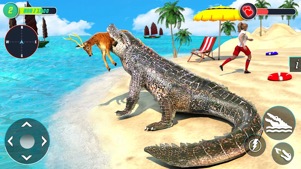 Crocodile Games: Animal Games МОД/Взлом [Деньги, Монеты и Меню MOD] Screenshot 1
