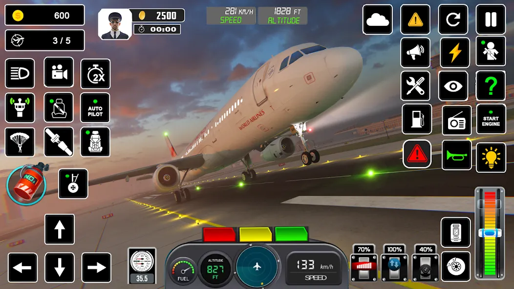 Pilot Flight Simulator Games МОД/Взлом [Много денег, Монет и Все открыто] Screenshot 1