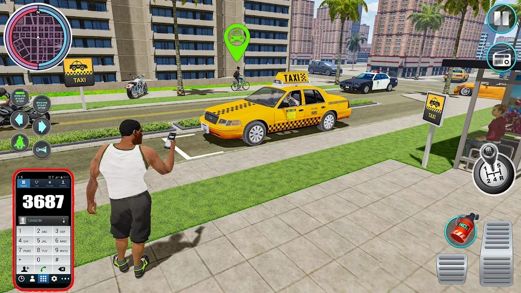 City Taxi Driving: Taxi Games МОД/Взлом [Много монет, Открытые уровни и Мега MOD] Screenshot 1